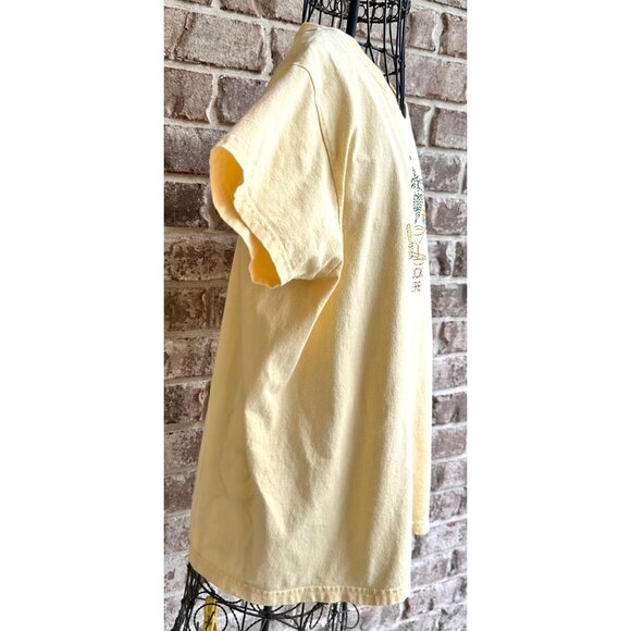 Vintage 5 O Clock Somewhere T Shirt Large Yellow Rhinestones Cocktail Parrot EUC - Picture 3 of 6